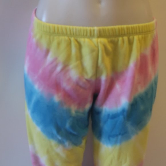 Womens Shag Boutique Yellow, Pink, Blue Tie-Dye Sweatpants Sz S* - Picture 3 of 6